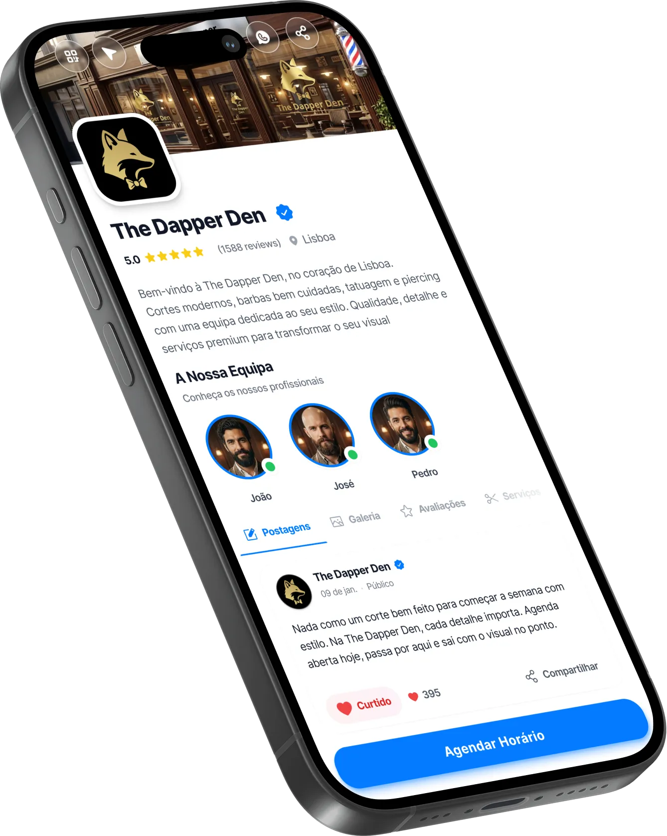 Página de reservas Agendix Booking Page